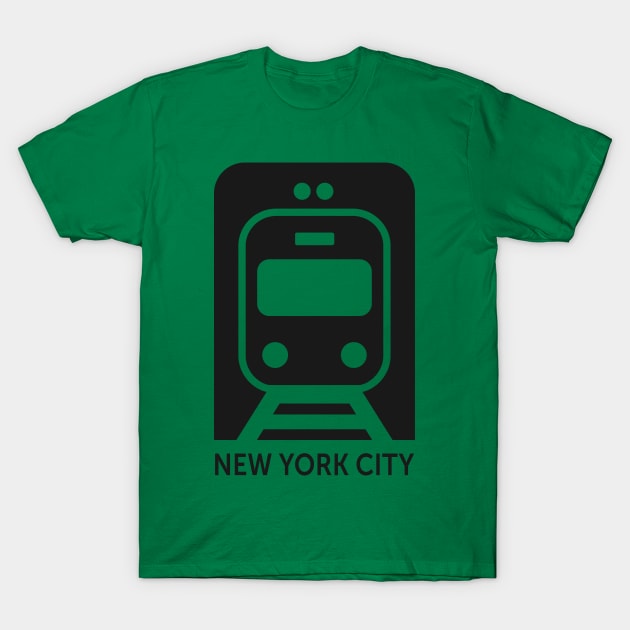 New York City Train T-Shirt by byebyesally